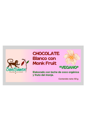 Chocolate blanco vegano 50g.