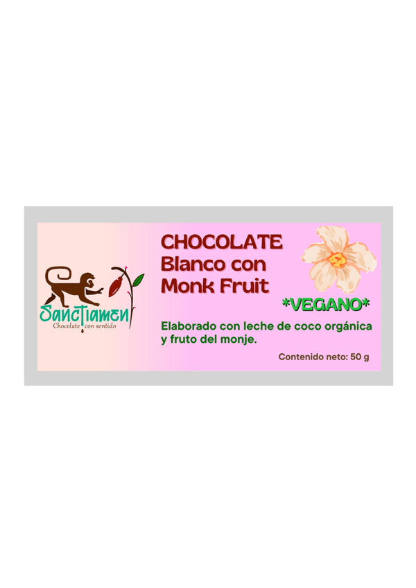 Chocolate blanco vegano 50g.