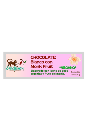 Chocolate blanco vegano 25g.