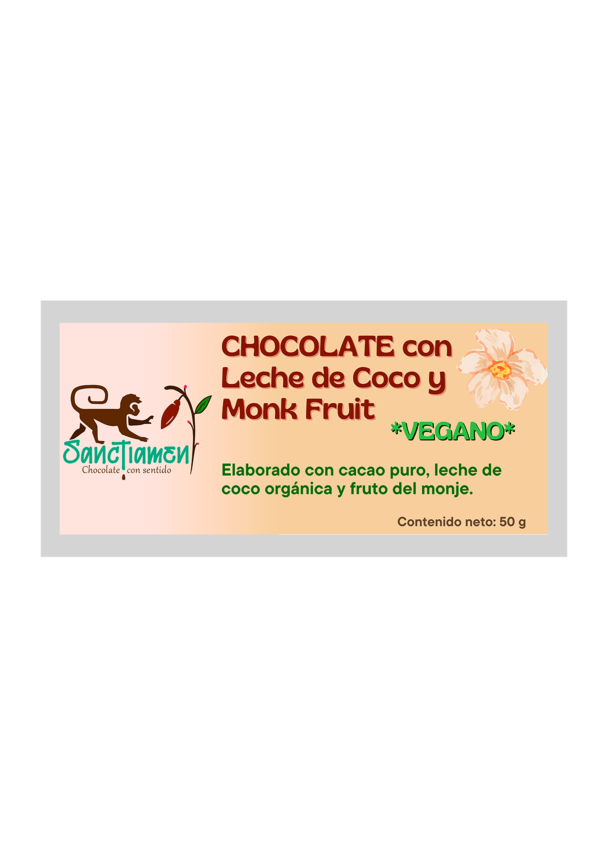 Chocolate con leche vegano 50g.
