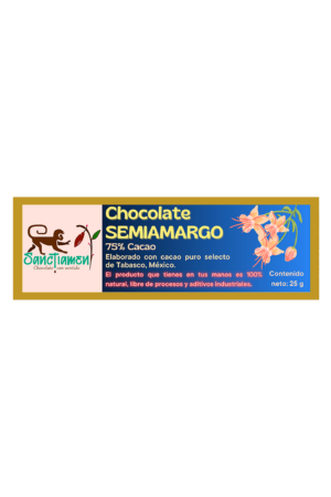 Chocolate semiamargo 25g.