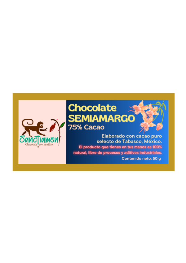 Chocolate semiamargo 50g.
