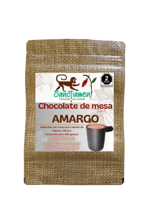 Chocolate de mesa AMARGO 500g.