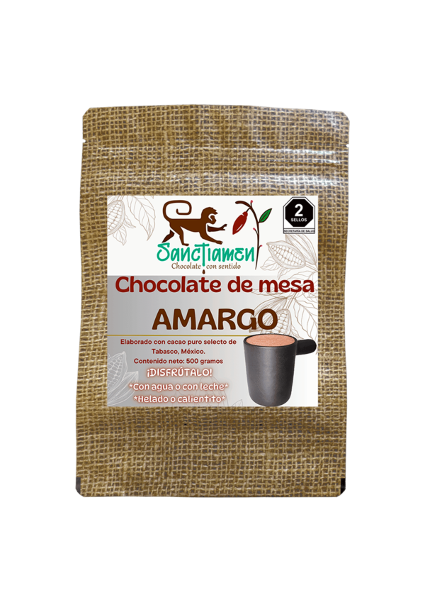 Chocolate de mesa AMARGO 500g.
