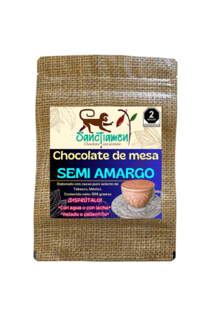 Chocolate de mesa SEMIAMARGO 500g.