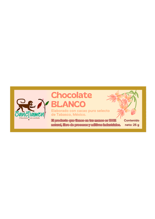 Chocolate blanco 25g.
