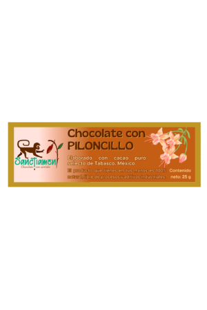 Chocolate con piloncillo 25g.