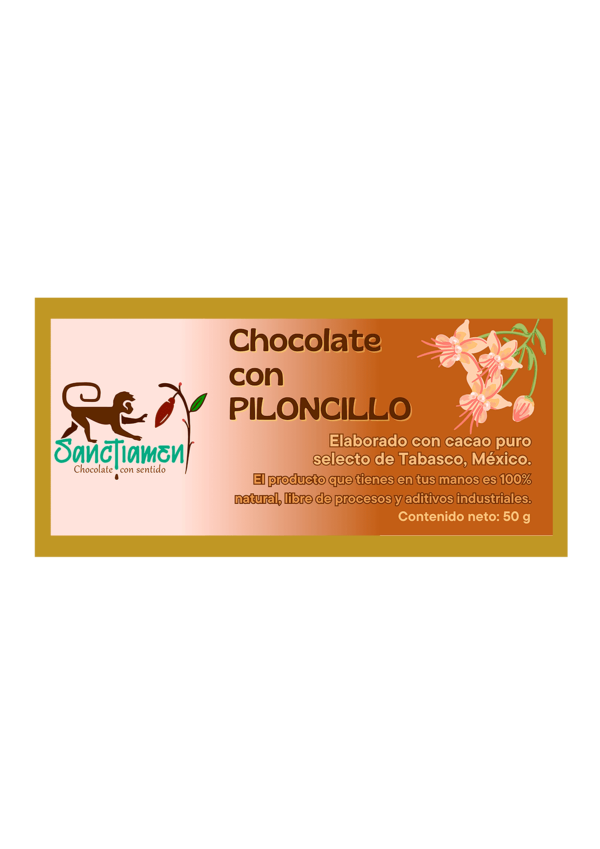 Chocolate con piloncillo 50g.